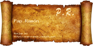 Pap Ramón névjegykártya